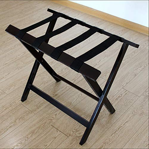 Porte-Bagages Pliant, Porte-Bagages d'hôtel Support de Stockage de Bagages en Bois pour Bagages d'hôtel