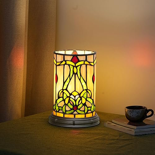 Tiffany Stil Buntglas Matam Tischlampe Wohnzimmer Schlafzimmer Nachttisch Blume Vase Dekor Kleine Nachtlicht Niedlich Kinder Akzent Led Zylinder Vintage Schreibtischlampe