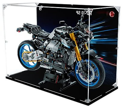 Acryl-Vitrine für Lego Technic Car MT-10 SP 42159 – Vitrine, schützen und dekorieren Sie Ihr Modell mit staubdichter Aufbewahrung, Geschenke (Hintergrund B (50 x 22 x 36)