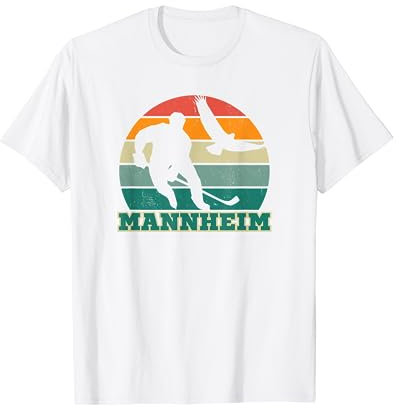 Cooles Eishockey Fan Shirt Stadt Mannheim mit Adler Skyline T-Shirt