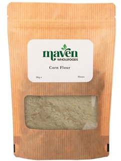 Maven Wholefoods Corn Flour 2kg |GMO Free | Vegan | Natural | Source of Protien | High Fibre (2kg)