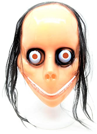 BETTER WITH FRIENDS Momo, das schreckliche Mädchen aus dem Internet. Der böse Online-Stalker Halloween-Maske