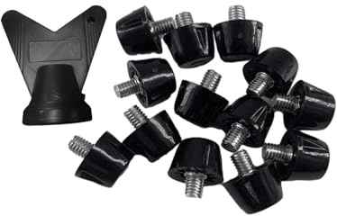 Amagogo 12 Stück Fußballschuh-Spikes, Rugby-Stollen, Ersatz, stabil, rutschfest, universell, bequem, 13 m/16 mm