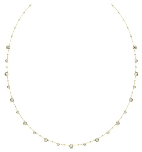 Swarovski Collana Imber, Taglio Round, Bianca, Placcato color oro