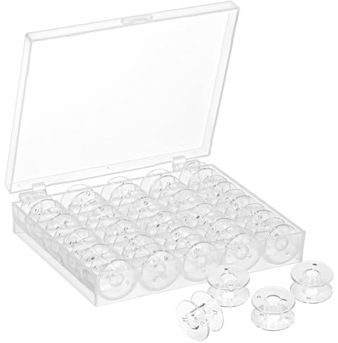 MumdoYAL 25 Pezzi accessori macchina da cucire,accessori cucito , Macchina da Cucire Bobine Universali Cucito Bobina per Macchine da Cucire con Scatola. (plastica)