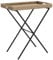 vidaXL Tavolino Vassoio Pieghevole Beige 65x40x75 cm in Polyrattan