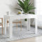 AIJUUKJP Table de salle à manger en bois laqué blanc brillant 120 x 60 x 76 cm