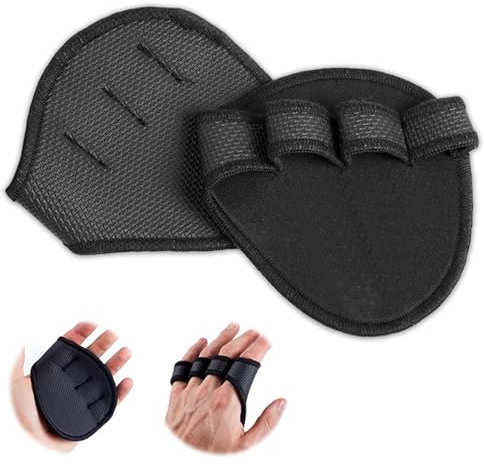 Cozevdnt Fitnesshandschuhe Griffpolster Griffpads, 1 Paar Gummi Pads, Sporthandschuhe für Gym Pull-Up Gewichtheben Krafttraining, Bodybuilding