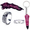 HUUiWAA 14 Set Ryo. Sukunna Ring Anime Einstellbare Finger Ringe Schlüsselanhänger und Aufkleber Prop Zubehör