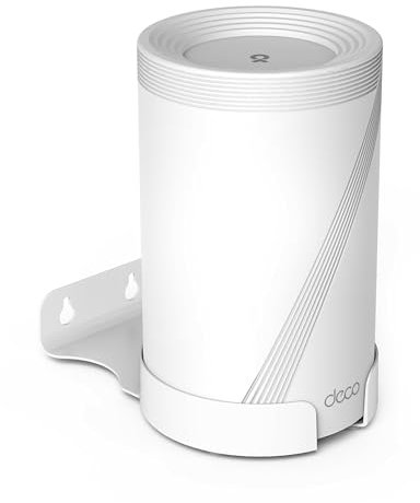 ZahoTse Ständer kompatibel mit TP Link Deco BE63 / BE65 Mesh WiFi 7 System, einfache und stabile Wandhalterung, Standhalterung, TP Link Deco BE63 / BE65 Halterung mit Kabelmanagement (Weiß, 1 Stück)
