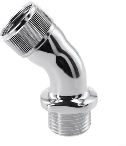 Water Filter Connector 45 Degree Shower,Elbow Adapter For Shower Head, Chrome Plated Brass 1/2 Extender Connector