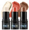 Contour Stick mit Highlighter, Bronzer und Blush Shades, ein nicht fettender, wasserfester Contour Stick, der das Gesicht mühelos mit einer leichten Berührung konturiert (C, 3 Stück)