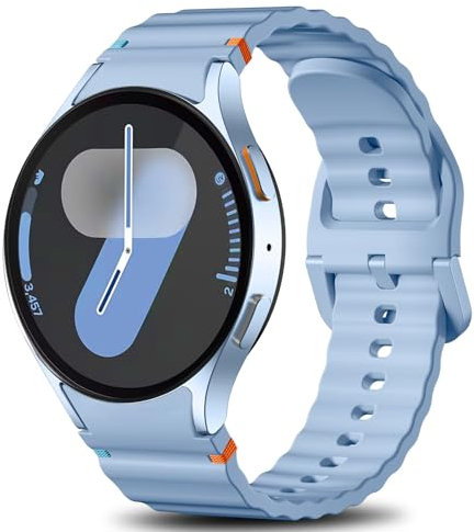 Ynitec Bracelet Compatible avec Samsung Galaxy Watch 7 6 5 4 SE Strap 40mm 44mm - 20mm Bracelet Silicone Souple pour GalaxyWatch Classic Pro, Bleu