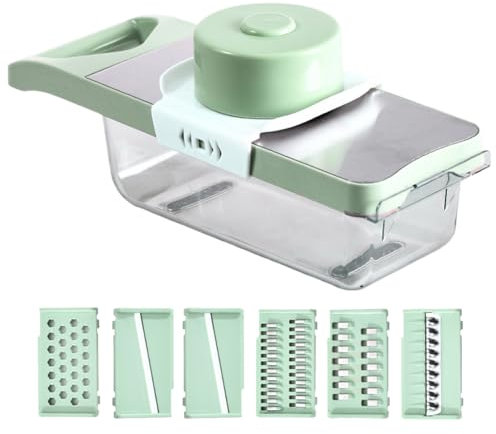 Gemüsehobel Gurkenhobel 6 Stück 7 in 1 Multifunktional gemüsereibe Edelstahl Reibe Zwiebelschneider, Küchenhelfer und Reibe, Zwiebel Zerkleinerer, Perfekt für Küche und Geschenk