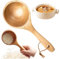 Pelle à farine en bois pelle à farine de 3x8 pouces avec boucle pelle à riz lisse et brillante pelle en bois polyvalente pour l'eau la soupe les haricots les céréales et plus encore
