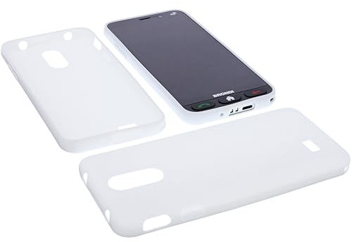 foto-kontor Custodia compatibile con Brondi Amico Vero 4G cover protettiva bianco borsa gomma TPU protezione telefono custodia smartphone protezione angoli