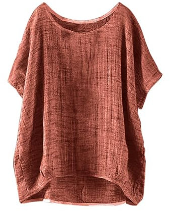 Ventes Flash en Cours Chemisier De Soirée Grande Taille Boheme Femme Tuniques Femmes Manches Courtes Chemise Jean Tee Shirt Bas Arrondi Rose Poudre Tunique Sport Longue T Vintage Haut Blanc