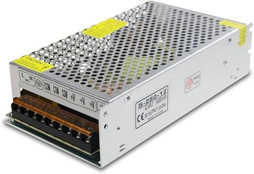 Alimentatore 12V 20A 240W Stabilizzato Switching | Trasformatore AC 220V a DC 12V per LED, CCTV, Stampante 3D, Auto, Telecamere, Strisce Luminose | Convertitore di Potenza Industriale (12V 20A (240W))