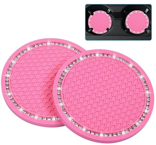 WLFgxr 2 Pièces Dessous Verre Voitures, pour Audi TT(4 seast) Mk3 2015-2023 Anti-Dérapant Porte Gobelet Coaster Voiture Accessoires d'intérieur,C