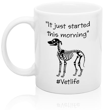 XQLZY It Just Started This Morning Vetlife Funny Coffee Mug, Vets Office Mug, Graduation Gifts for Vets Students, Birthday Present for Men Women Vet Assistants, Thank You Christmas Gifts for Vet