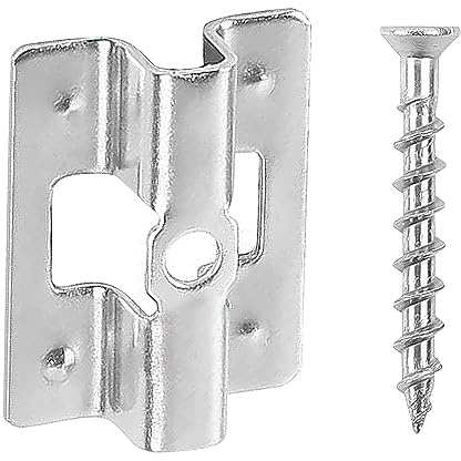 Lot de 100 clips de terrasse en acier inoxydable WPC en forme de U, clips de fixation avec 100 vis pour fermeture de sol en bambou, zone de serrage 6 mm/7 mm/8 mm/9 mm (argent 6 mm)