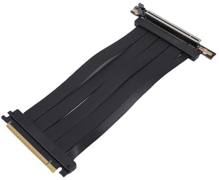 Cuifati Câble D'extension pour Carte Graphique PCIe 5.0 X16, Flexible, Haute Vitesse 128 Gbit/s, Rétrocompatible avec la Carte Graphique RTX 4090 Ti, pour Boîtiers PC, Refroidissement
