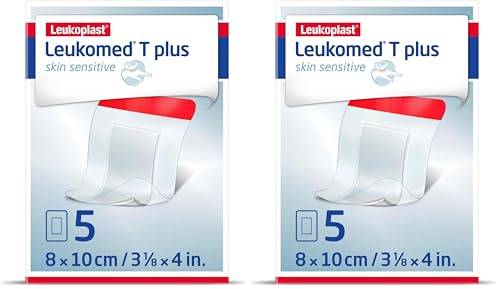 Leukomed T plus skin sensitive, 8cm x 10cm, 5 pezzi (Confezione da 2)