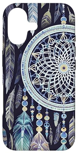 Hülle für iPhone 17 Traumfänger Boho Braun Dunkle Feder Midnight Blue Dreams