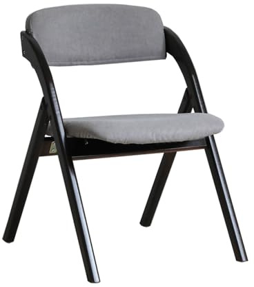 HUPQCVX Klappbarer Massivholzstuhl, Platzsparend, Robust Und Langlebig, Geeignet Als Schlafzimmer-Frisierstuhl.(Smoky Gray)