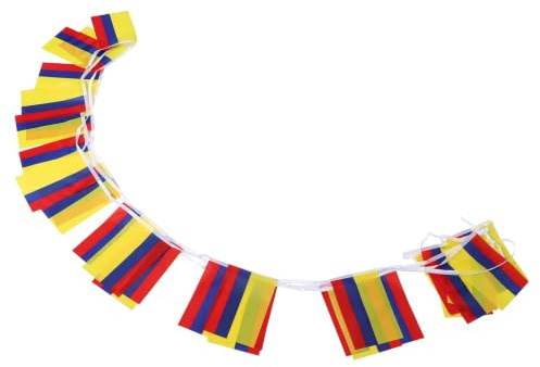 GATHINESS Guirnalda de Banderas de Colombia de 21cm, Tela Rectangular Resistente al Viento, Fácil de Colgar para Fiestas y Celebraciones Deportivas