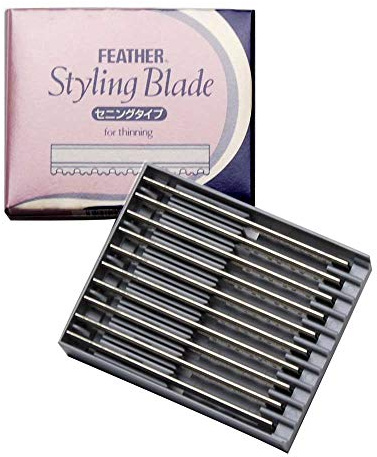 10 Hojas Navaja Feather Styling Blade