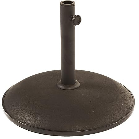 BrackenStyle 15kg Concrete Parasol Base - Concrete Anchor For Parasols and Garden Umbrellas Commercial Domestic Patio Use - Black
