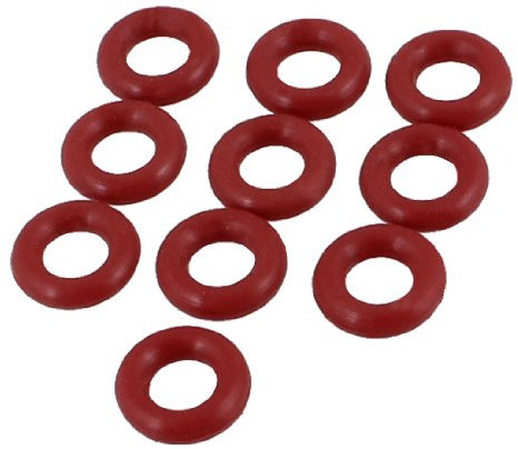 sourcing map 10 Stk 8 mm x 2 mm Gummi-O-Ring Oil Seal Dichtring Dichtringe rot de