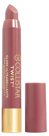 Collistar Twist Gloss Ultrabrillante, n. 203 Legno di Rosa, Gloss labbra idratante rimpolpante e luminoso, Con Acido Ialuronico e Pro-Collagene, Formato stick, 2,5 g