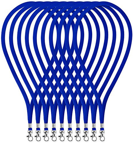 Fushing 100pcs 45cm Nackenband Schlüsselband mit Swivel Schließe für ID-Karten, Abzeichen, Schlüssel, Mitarbeiter, Besucher, usw