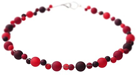 schmuckmanufaktur koenigsblau Polariskette oder Polarisarmband rot | handgefertigt | mit Größenauswahl & Armbandoption | Polaris Kette Rottöne Polarisschmuck Collier