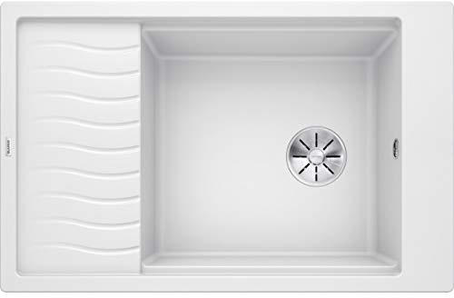 BLANCO ELON XL 6 S | Granitspüle aus SILGRANIT weiß | Reinigungsfreundliche | [78x50x20,2 cm] | für 60 cm breite Unterschränke | Reinigungsfreundliche Öberfläche | Großes Becken | reversibel