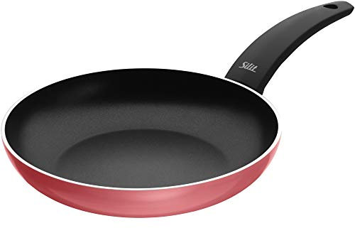 Silit Belluna Bratpfanne 24 cm Induktion, Aluminium beschichtet, Kunststoffgriff, für schonendes Braten, rose