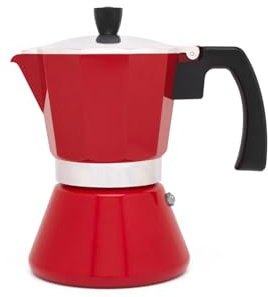 LEOPOLD Cafetera espresso 6 tazas TIVOLI-roja (Induccion), Rot