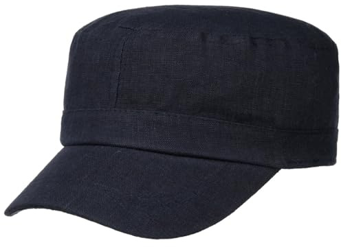 Lipodo Linen Army Cap Plain-Colored Adjustable Visor Unisex Spring Summer