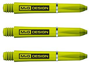 Winmau MvG Design Grün Short Nylon Dart Stems - 1 Sätze pro Packung (3 Schäfte insgesamt)