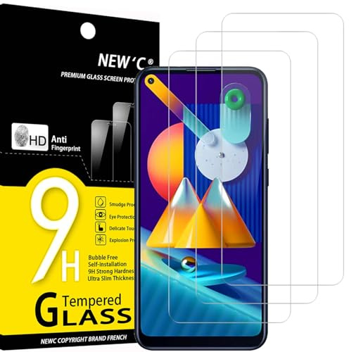 NEW'C 3 Stück für Samsung Galaxy A11, Galaxy M11 für Panzerglas, Frei von Kratzern, 9H Härte, HD Displayschutzfolie, 0.33mm Ultra-klar, Ultrabeständig