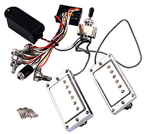 Milisten Aktives Humbucker Gitarren Tonabnehmer Satz mit Robustem Metallgehäuse und Kunststoffkomponenten für Sustain und Verzerrung bei E-gitarren