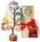 Albero della vita a 7 chakra - Albero della vita in cristallo con sette bicchieri di chakra vassoio base in legno pietre preziose cristallo regali spirituali albero artificiale albero decorativo