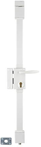 THIRARD - Serrure en Applique Targa à Fouillot pour Porte d'Entrée Gauche - 3 Points - Cylindre 30 x 65 mm - Axe 45 mm - Boîtier en Acier - 4 Clés - Poignée Double - Blanc