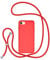UEEBAI Crossbody Lanyard Phone case for iPhone 7/8/SE 2022 5G/SE 2020, Silicone Phone Cover Adjustable Necklace Strap Cord Shockproof Protective Case for iPhone SE3/SE2 - Red