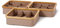 Lumaland faltbarer Organizer mit Bambus-Rahmen im 3er Set drei Boxen mit unterschiedlich großen Fächern 30 x 30 x 9 cm (3/4/9 Aufteilung), Taupe