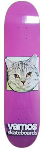 Vamos Skateboards | Skateboard Deck 7.75 | Sir Bagwald The Cat | 7-Ply Canadian Maple | mit Griptape | Breite: 7,75 19,69cm