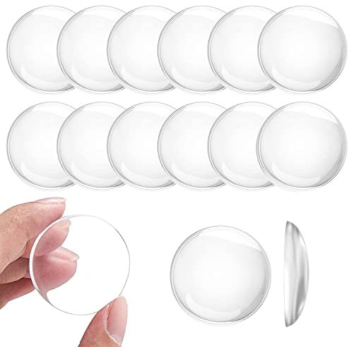 LUKDUNG 12 Stück Türstopper Wand, Selbstklebende Türpuffer, Wandschutz Schutzpuffer Türschutz Gummi-Türklinken,Rund Lärm Dämpfung Pads, Durchmesser 40mm, Transparent