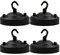 LEDSONE 4 Pack Black Vintage Single Out Ceiling Rose Hook Plate for Light Fitting Chandelier, 108mm Metal Antique Side Fitting Ceiling Plate with Accessories for Ceiling and Wall Lamp